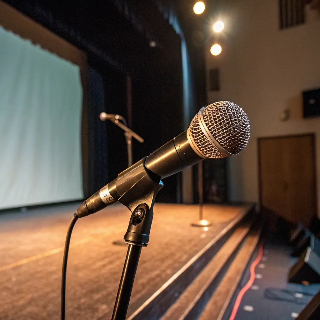 Microphone on stage